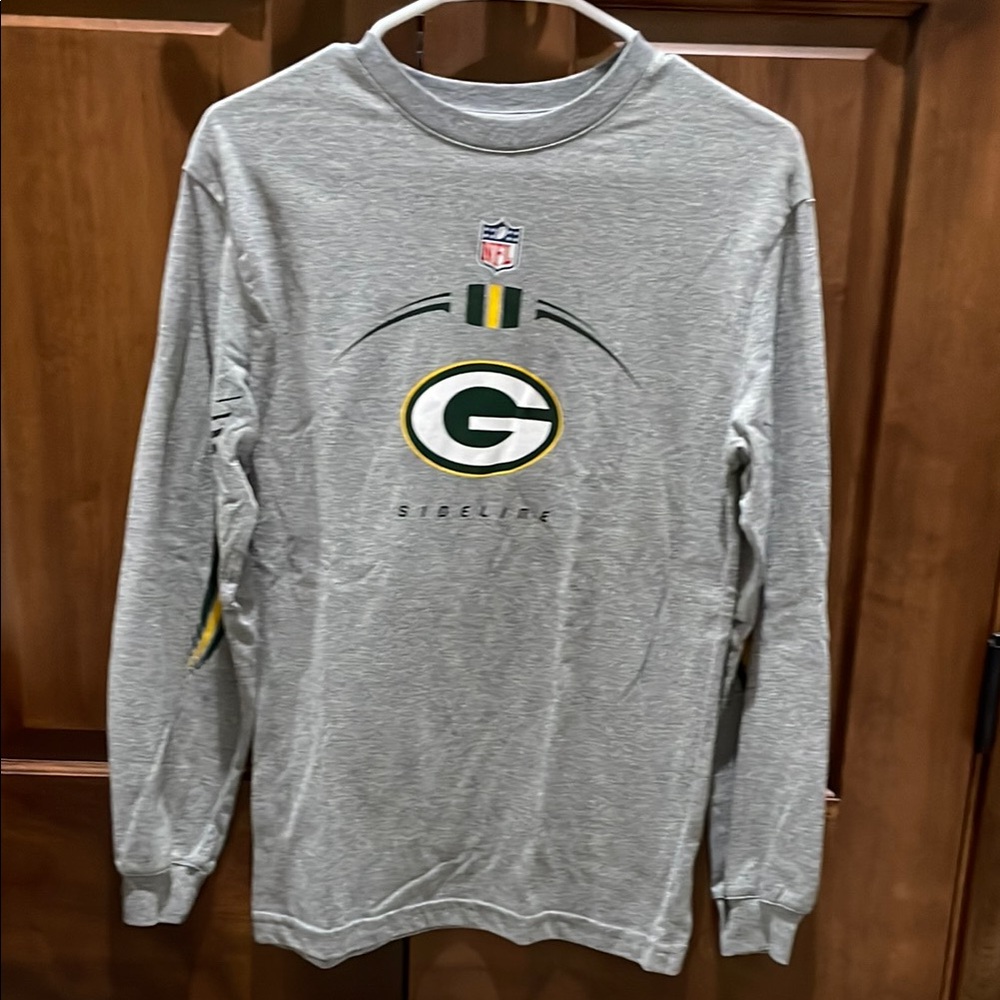Green Bay Packers Gray Long Sleeve Shirt